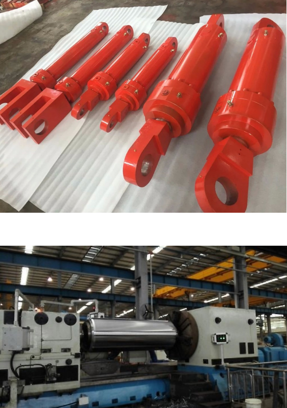 Chromed Hydraulic Hoist Cylinder , Medium Press Double Ended Hydraulic Ram