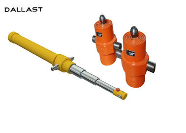 3 Stage Telescopic Hydraulic Cylinder For Small Dump Truck , Telescopic Hydraulic Ram