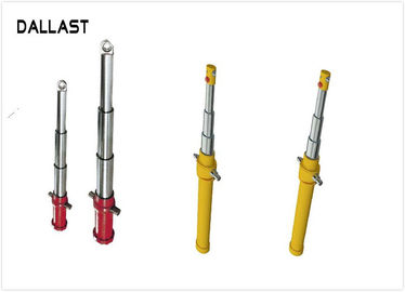 3 Stage Telescopic Hydraulic Cylinder For Small Dump Truck , Telescopic Hydraulic Ram