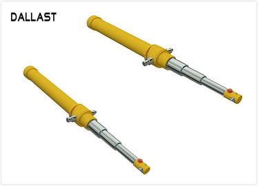 3 Stage Telescopic Hydraulic Cylinder For Small Dump Truck , Telescopic Hydraulic Ram