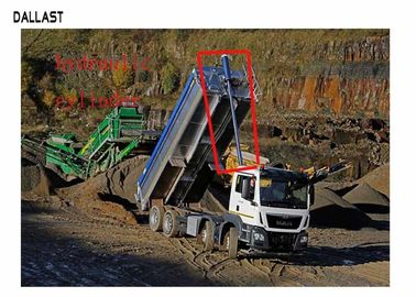 Semi Trailers Telescopic Hydraulic Cylinder Single Acting Long Stroke For Industry Mining