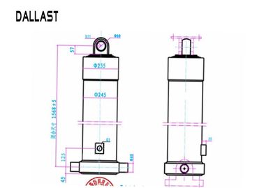 Single Acting Hydraulic Cylinder for Hydraulic Unloading Machine and Hydraulic Unloading Platform