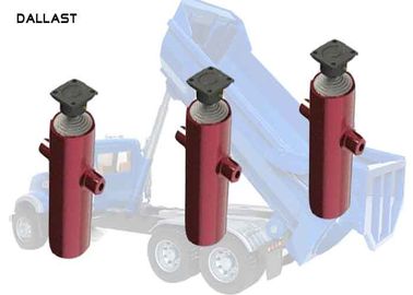 3 4 5 Stage Telescopic Hydraulic Ram Cylinder Chrome Plated Coatings Steel Body