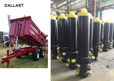 Welded Dump Truck Tipper Trailer Single Acting Telescopic Hydraulic Cylinders CE Marked