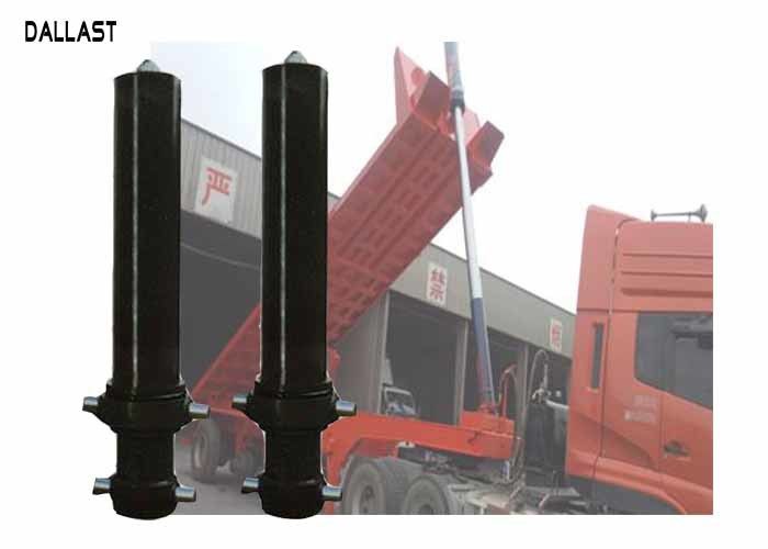 Semi Trailers Telescopic Hydraulic Cylinder Single Acting Long Stroke For Industry Mining