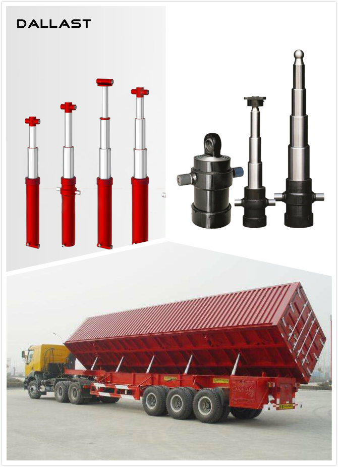 Single Acting Hydraulic Cylinder , Telescopic Chrome Hydraulic Lift