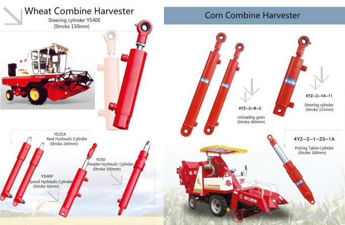 Harvester Agricultural Hydraulic Cylinders Double Acting Combine