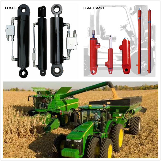 Double Acting Telescopic Hydraulic Cylinder , Piston Farm Machinery